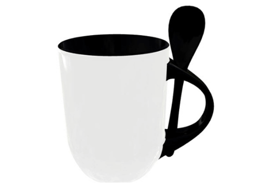 Ceramic Mug with spoon